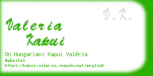 valeria kapui business card
